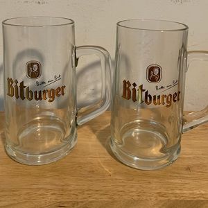 Bitburger German Beer Glasses (set of 2)